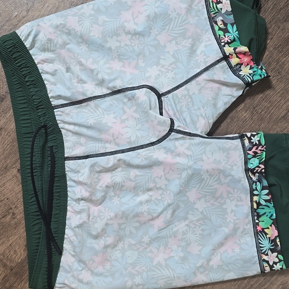 CHUBBIES 7" Dark Green Swim Trunks Boxer Brief Liner Shorts XL - Picture 5 of 5